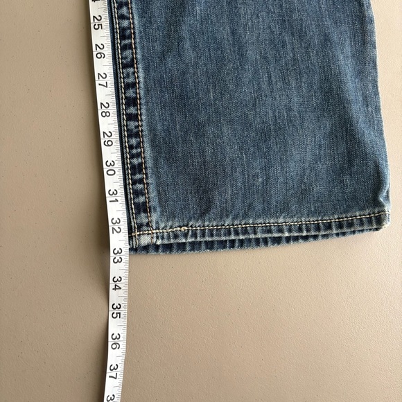 BKE Tyler Men's straight denim Jeans thick stitch 34 Long western whiskers - Picture 10 of 10